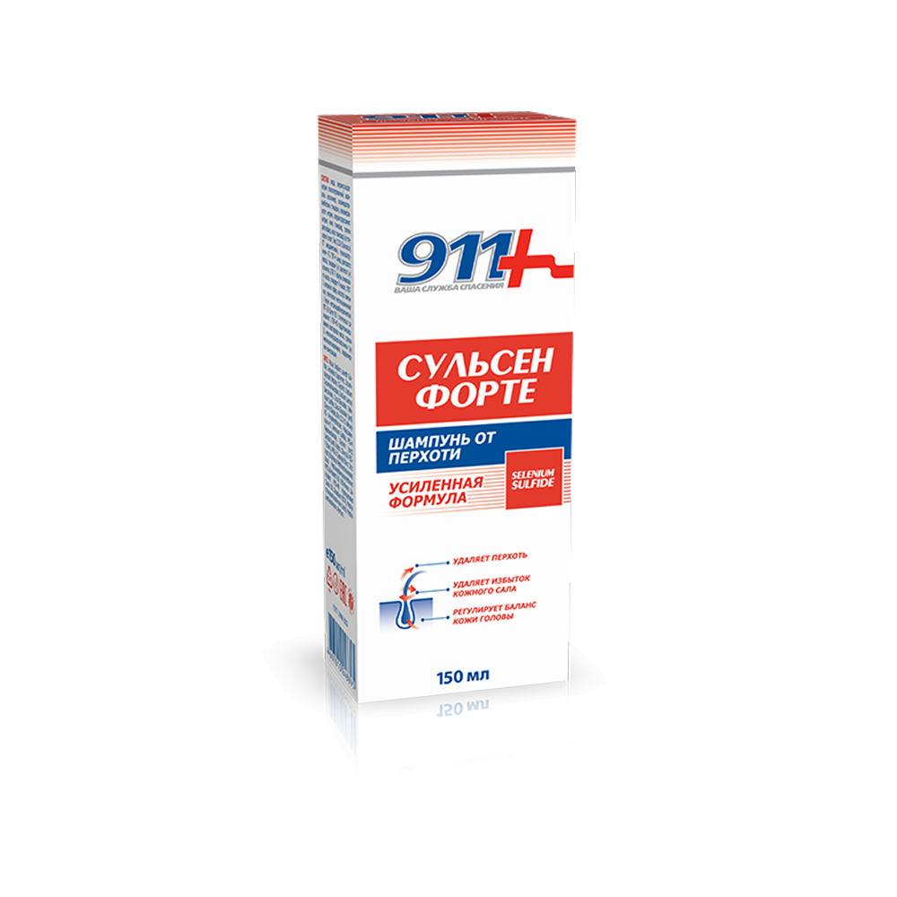Шампунь 911 Сульсен Форте от перхоти, 150 мл