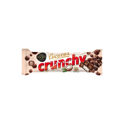 32 g kokos kremi qo‘shilgan qandolatchilik shokoladidan COCO COZ CRUNCHY qarsildoq shokolad batonchigi