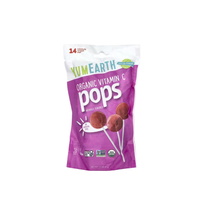 Леденцы органические YUMEARTH Lollipops Витамин С 87гр №14