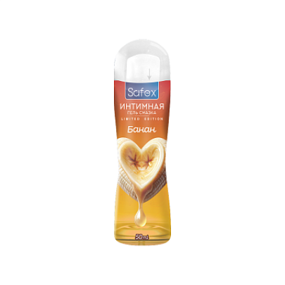 Intim geli-smazka Safex banan ta’mi bilan, 50 ml