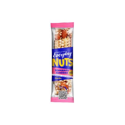 Батончик ореховый Everyday Nuts миндаль-клюква 40г
