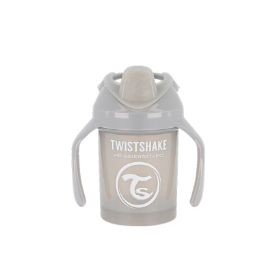Поильник-непроливайка с трубочкой Twistshake, серый, 360 мл (6+ мес)