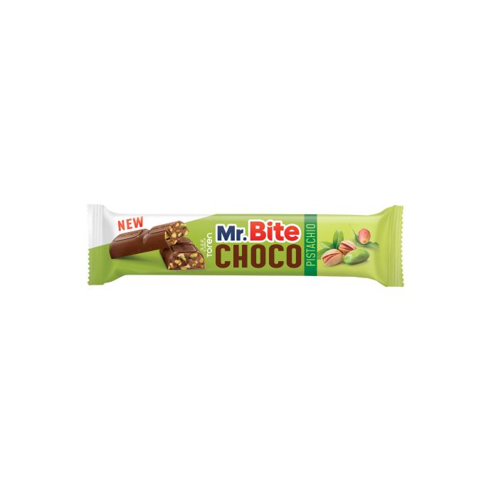 22 g pistali MR BITE CHOCO sutli shokoladi