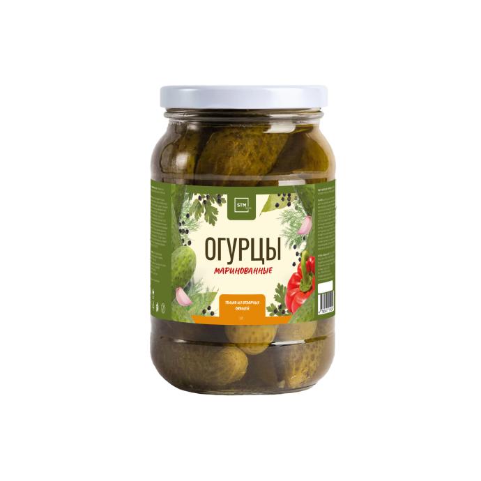 Огурцы маринованные STM 1л