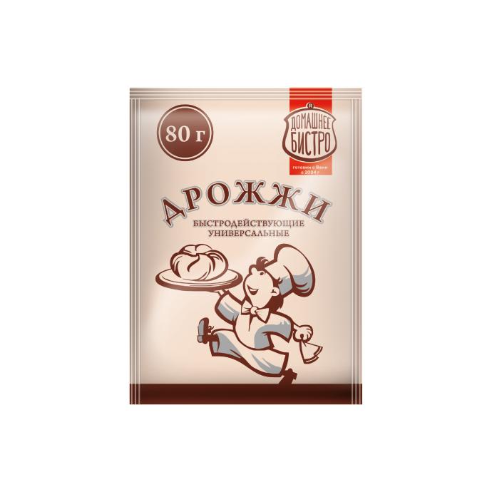 Дрожжи сухие Домашнее Бистро быстродейств. 80г