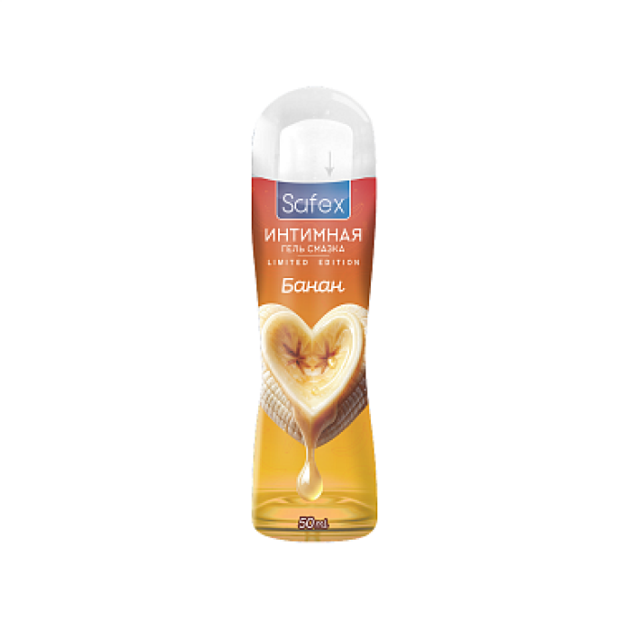 Intim geli-smazka Safex banan ta’mi bilan, 50 ml