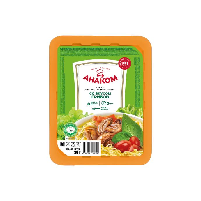 Лапша быстрого приготовления со вкусом грибов в лотке 90 г