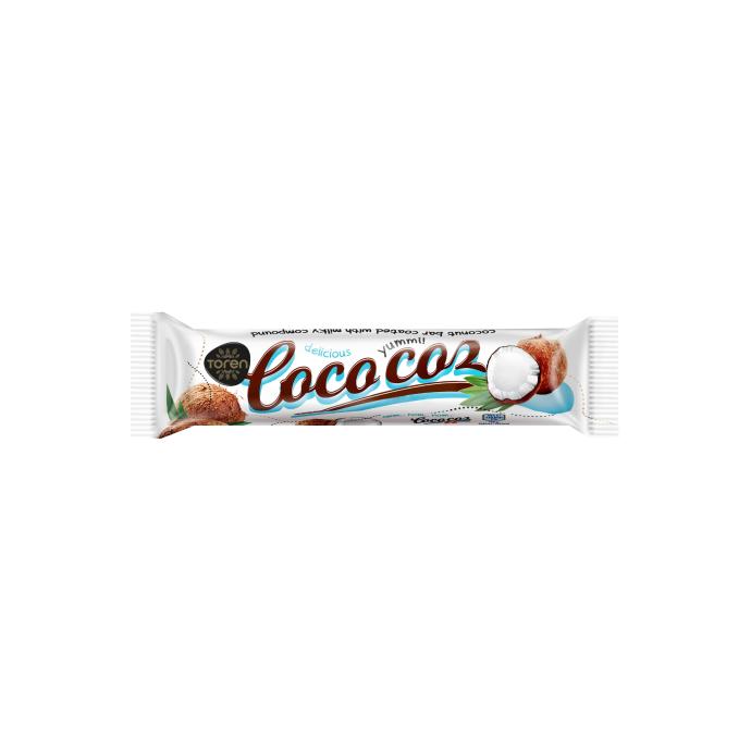 Шоколадный батончик COCO COZ из кондитерского шоколада с кокосом 50 г.