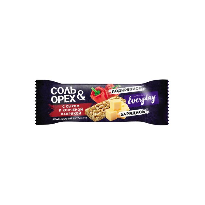 Батончик арахис. Соль&Орех Everyday сыр-копч.паприка 40г